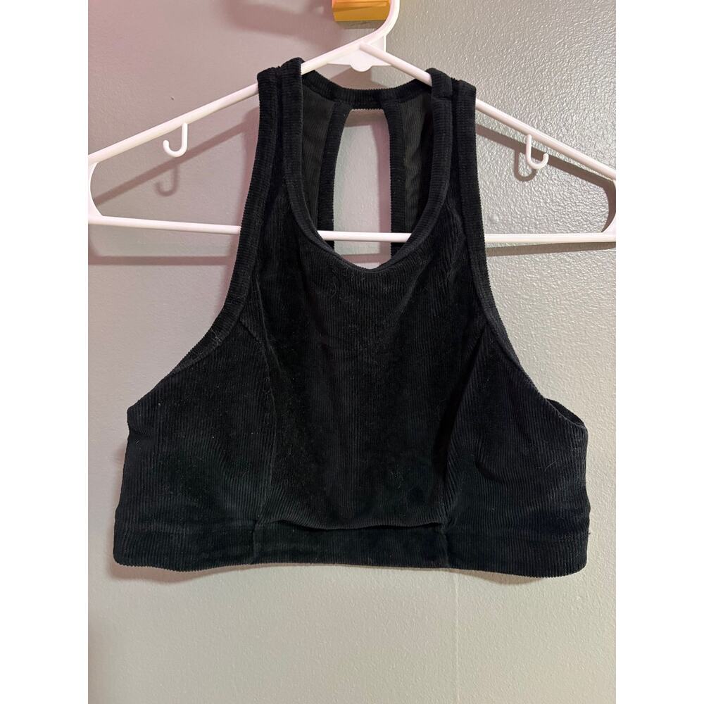 Aerie Ribbed Black Sports Bra – Racerback – Size Medium